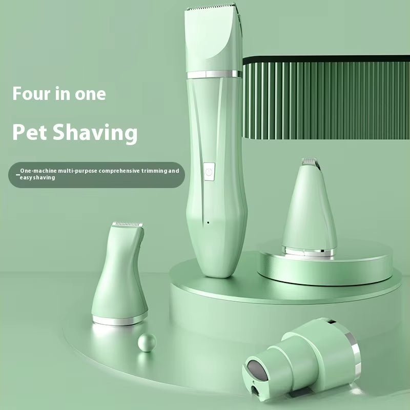 2025Newly Upgraded Household Pet Shaver 4 in 1 Pet Electric Hair Trimmer Dogs Cat Grooming Clipper Nail Grinder USB Rechargeable